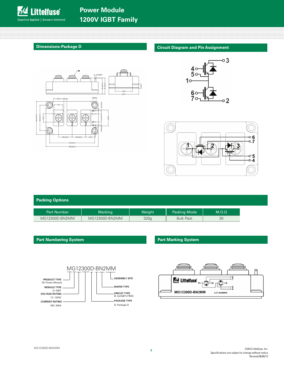 Power module, 1200v igbt family | Littelfuse MG12300D-BN2MM Series User Manual | Page 5 / 5