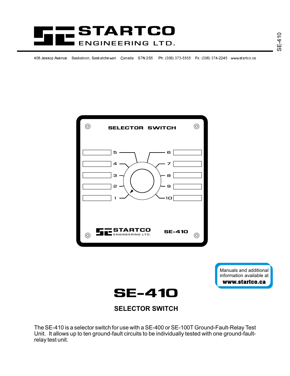Littelfuse SE-410 Series User Manual | 2 pages