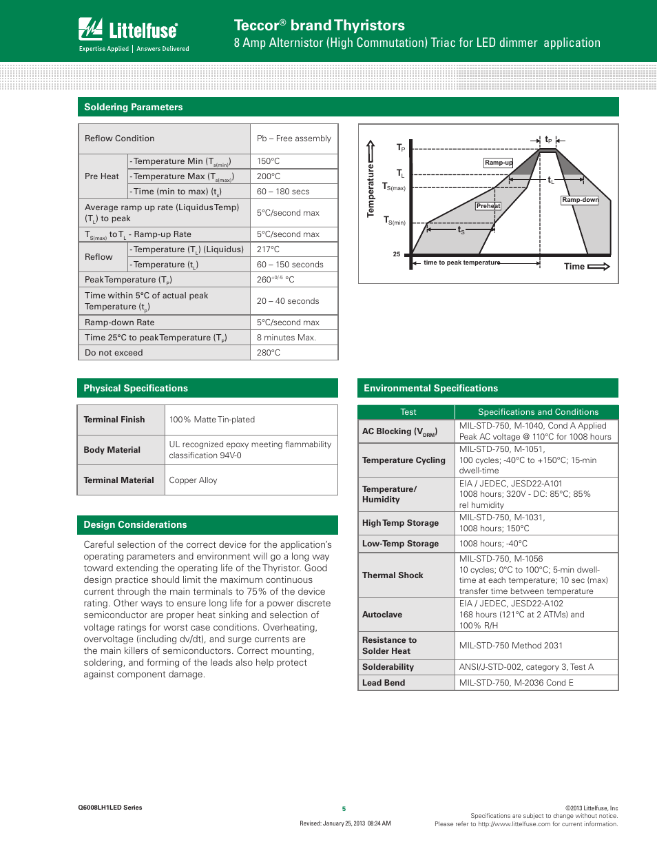 Teccor, Brand thyristors | Littelfuse Q6008LH1LED Series User Manual | Page 5 / 6