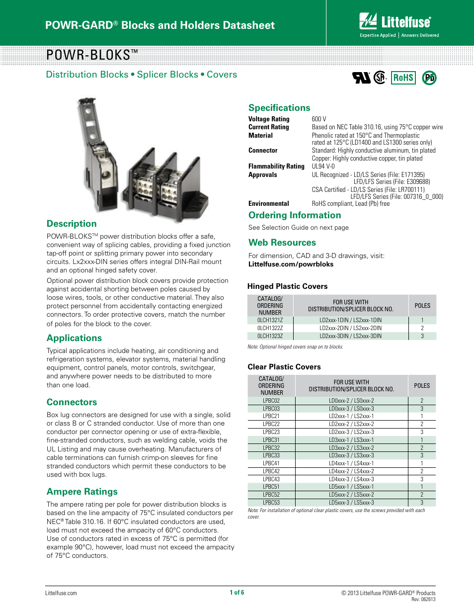 Littelfuse LD Series User Manual | 6 pages