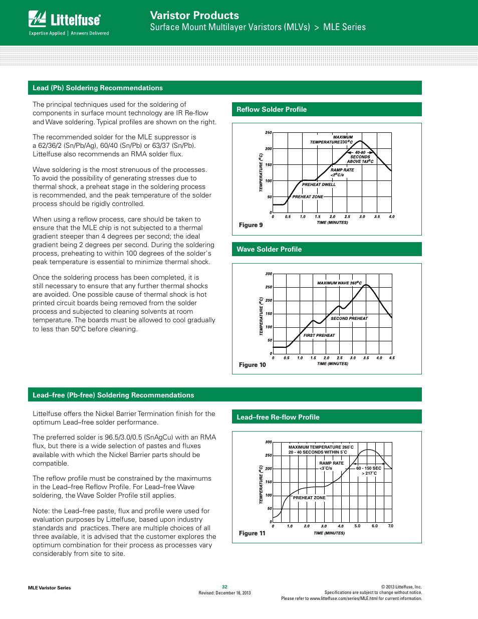 Varistor products | Littelfuse MLE Varistor Series User Manual | Page 4 / 6