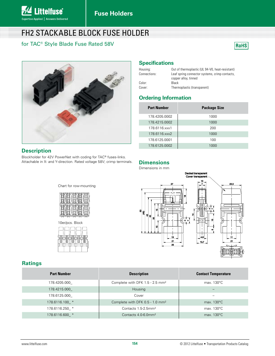 Littelfuse FH2 TAC Stack Series User Manual | 1 page