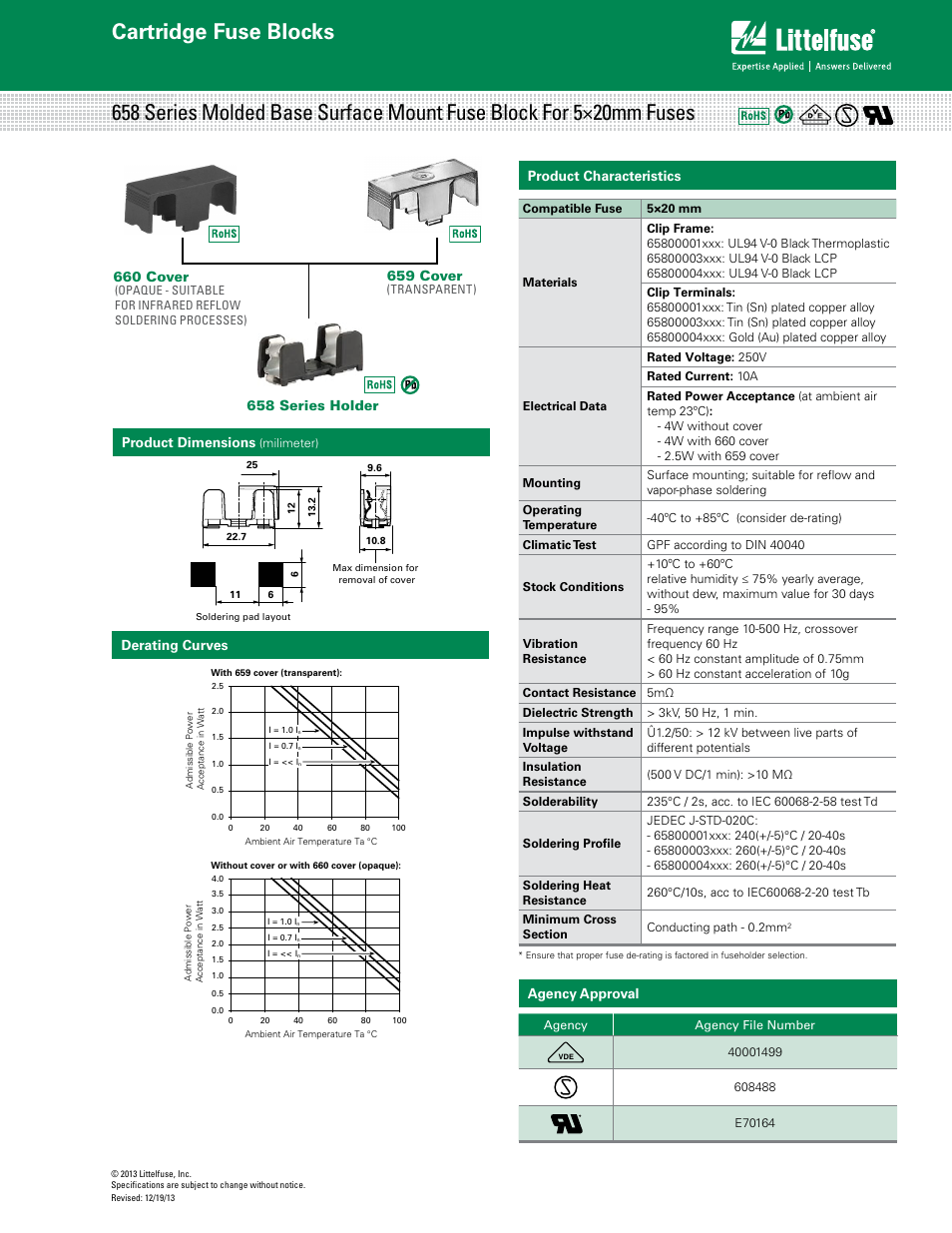Littelfuse 658 Series User Manual | 2 pages