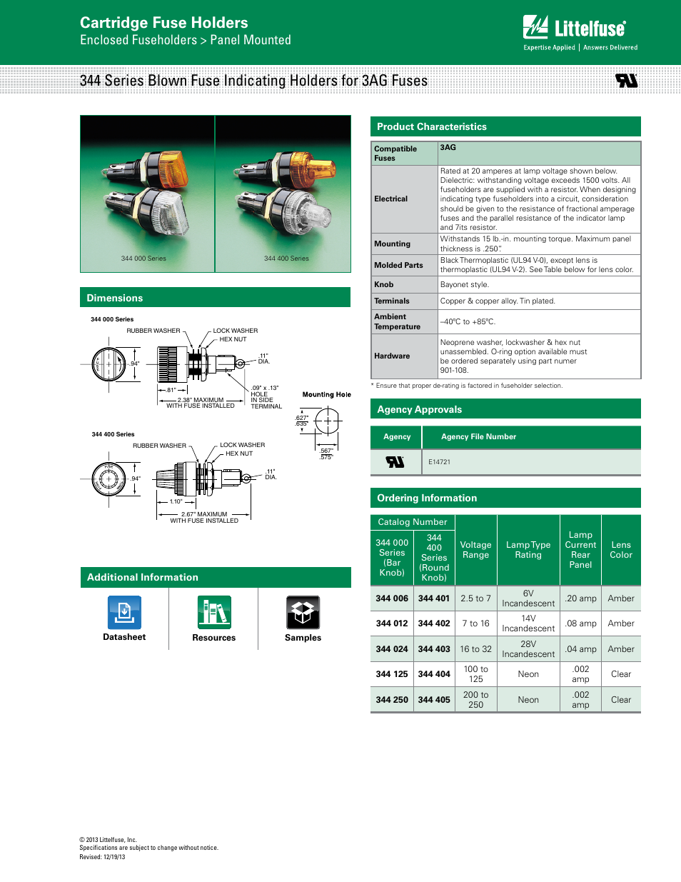 Littelfuse 344 Series User Manual | 1 page