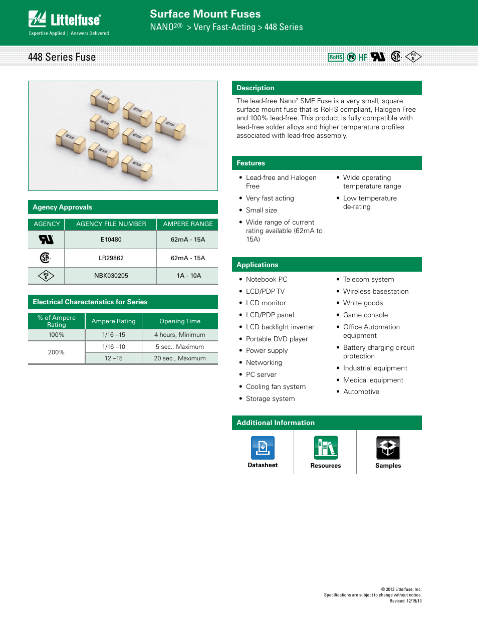 Littelfuse 448 Series User Manual | 4 pages