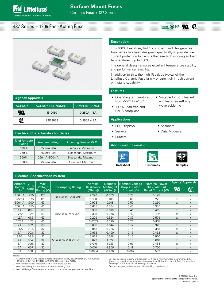 Littelfuse 437 Series User Manual | 3 pages