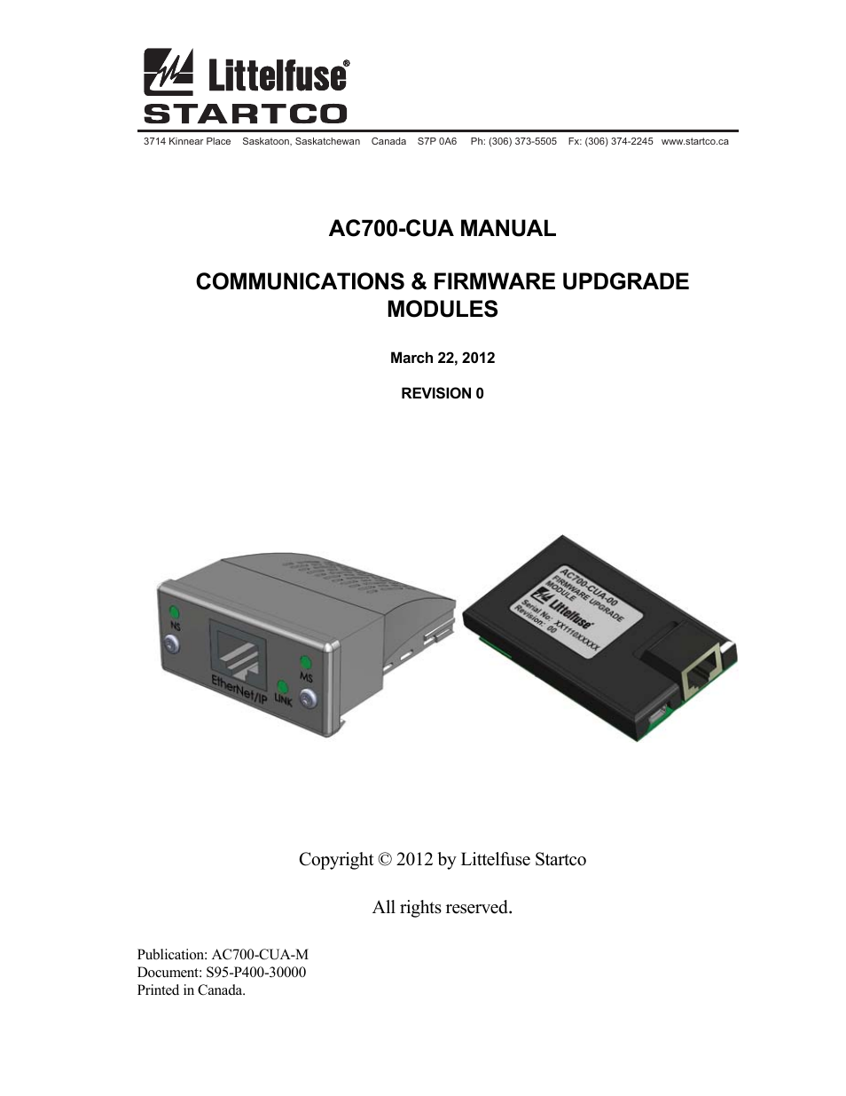 Littelfuse AC700 Series User Manual | 8 pages