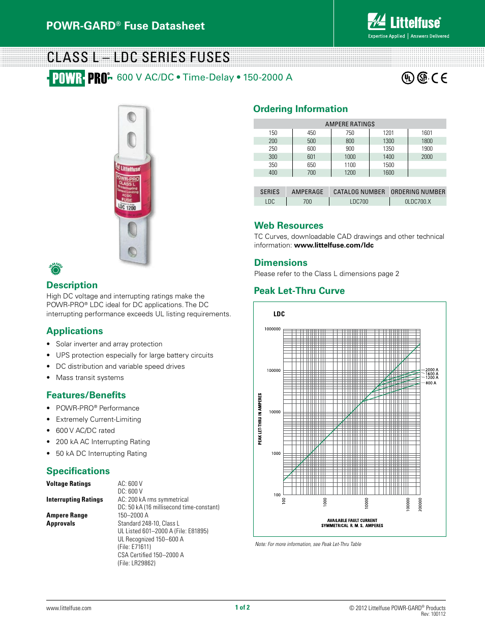 Littelfuse LDC Series User Manual | 2 pages