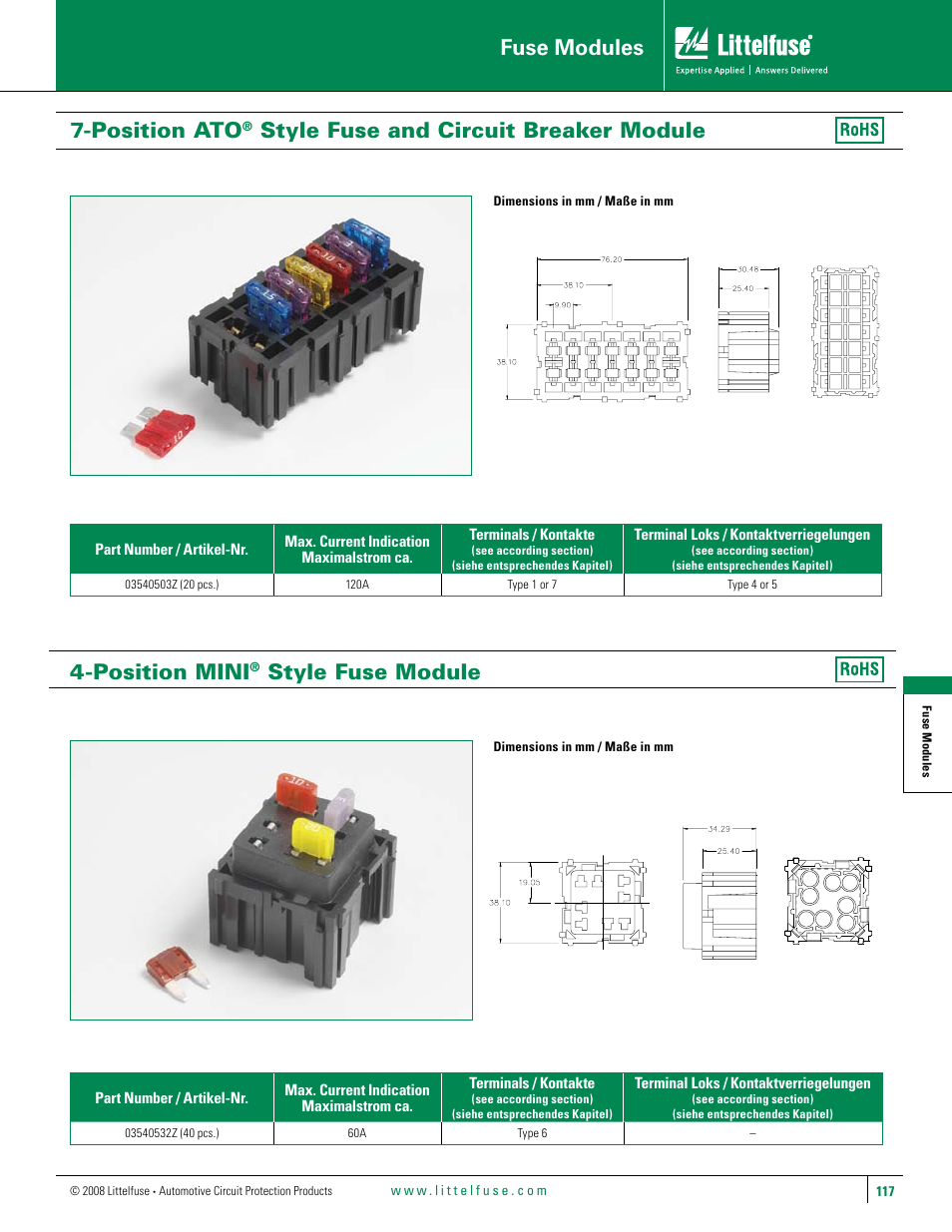 Littelfuse 03540503Z Series User Manual | 1 page