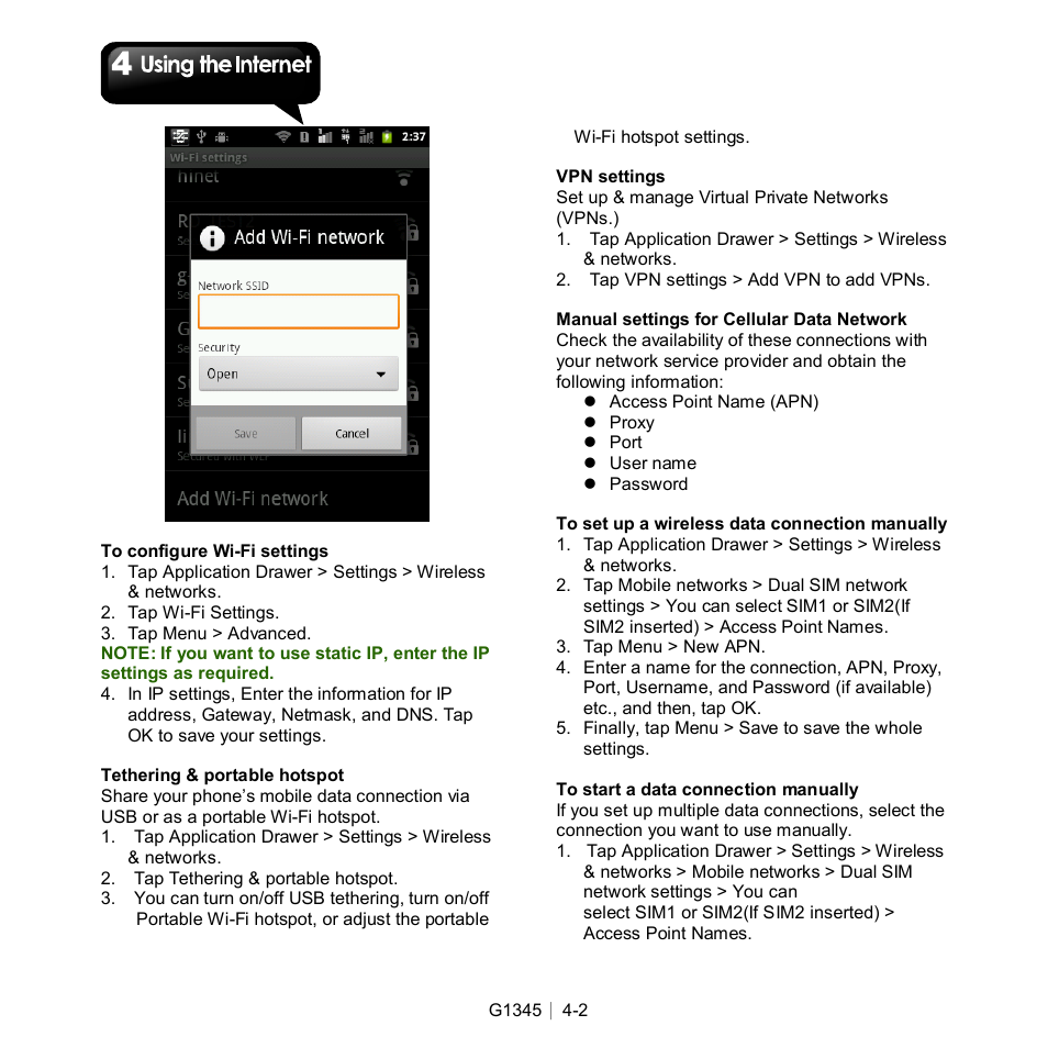 GIGABYTE GSmart G1345 User Manual | Page 32 / 59