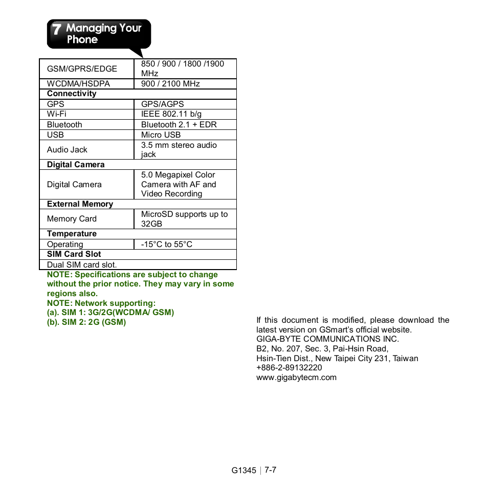 GIGABYTE GSmart G1345 User Manual | Page 59 / 59