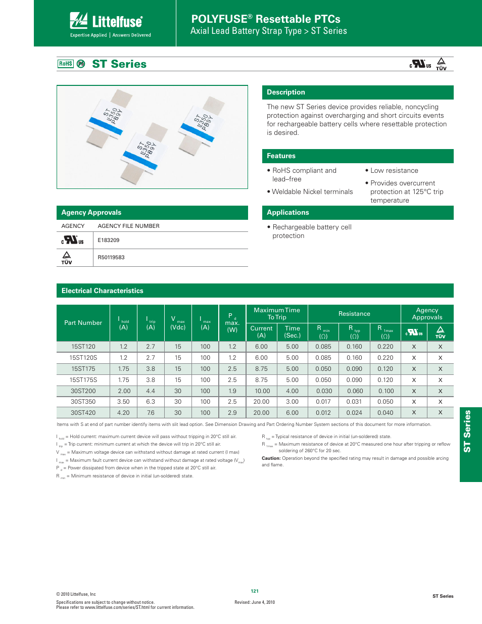 Littelfuse ST Series User Manual | 4 pages