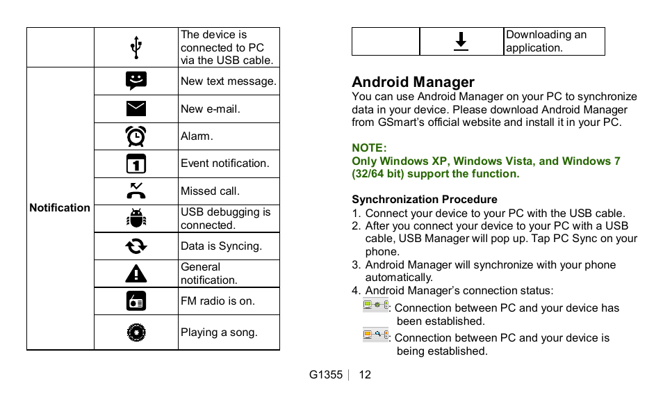 GIGABYTE GSmart G1355 User Manual | Page 12 / 15