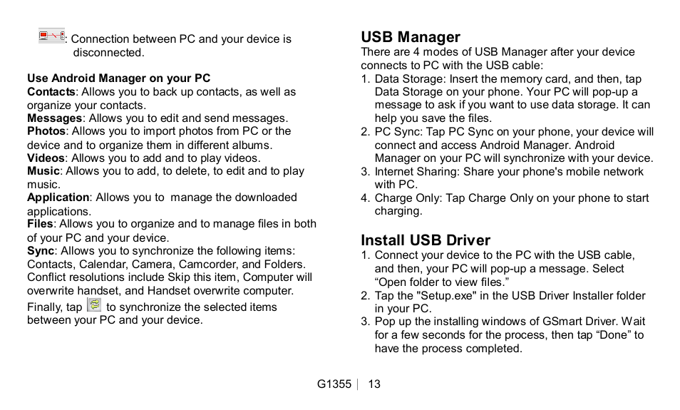 GIGABYTE GSmart G1355 User Manual | Page 13 / 15