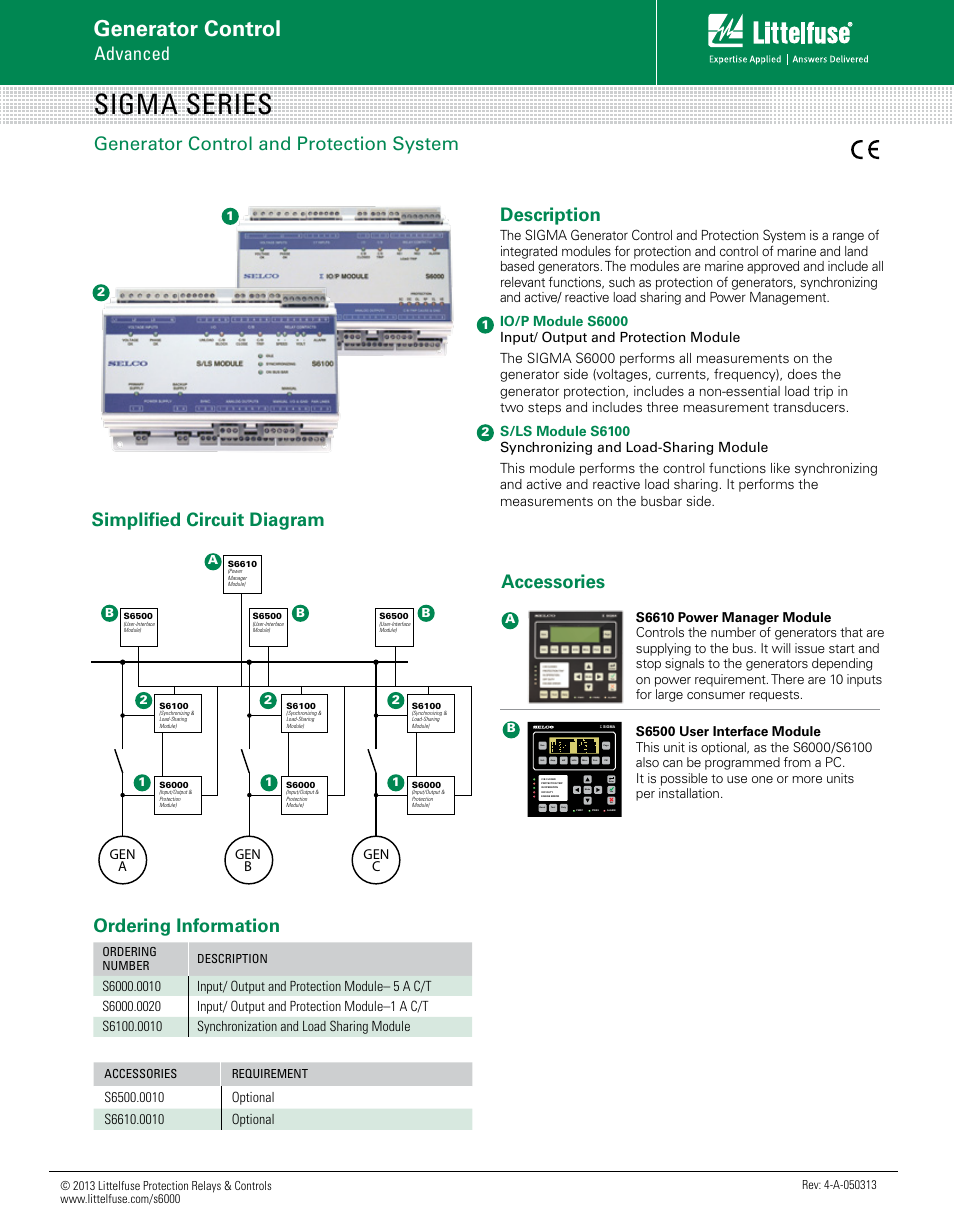Littelfuse SigmA Series User Manual | 2 pages