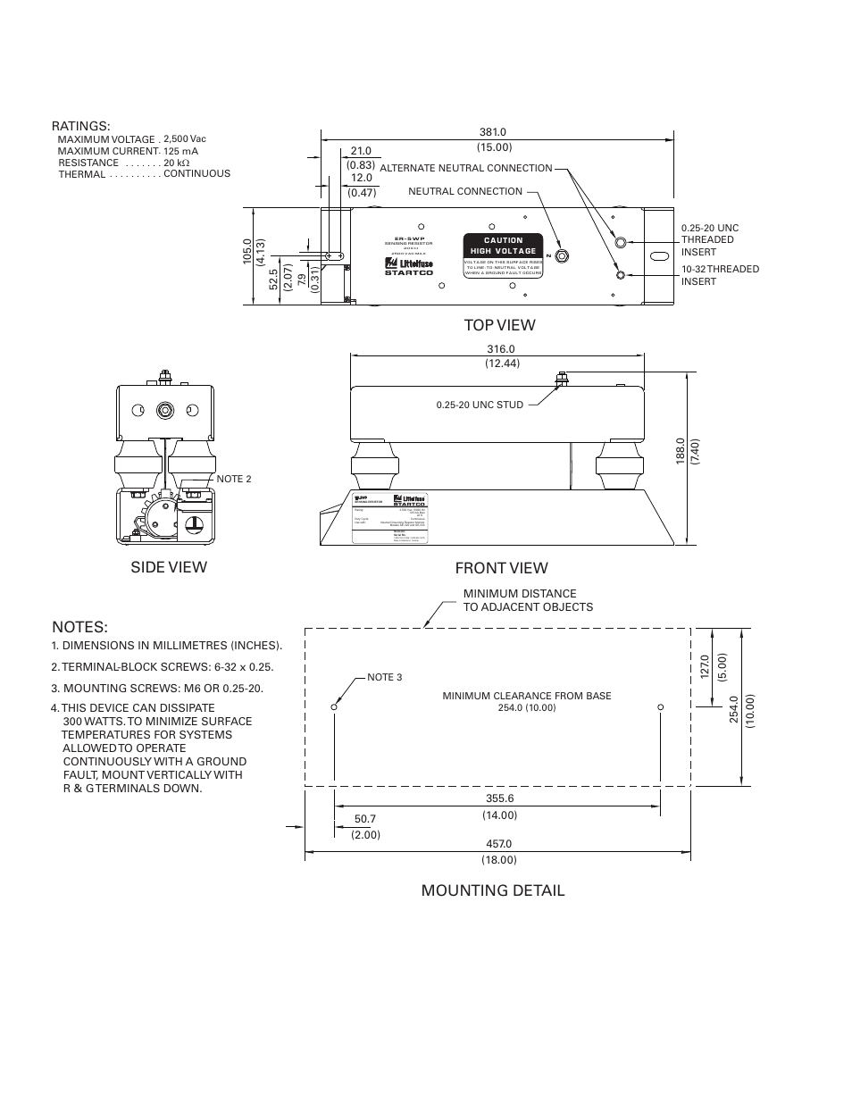 Littelfuse ER-5WP Series User Manual | 1 page