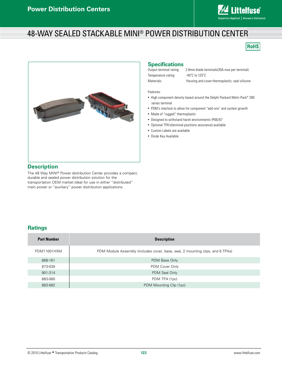 Littelfuse HWB48 Series User Manual | 2 pages