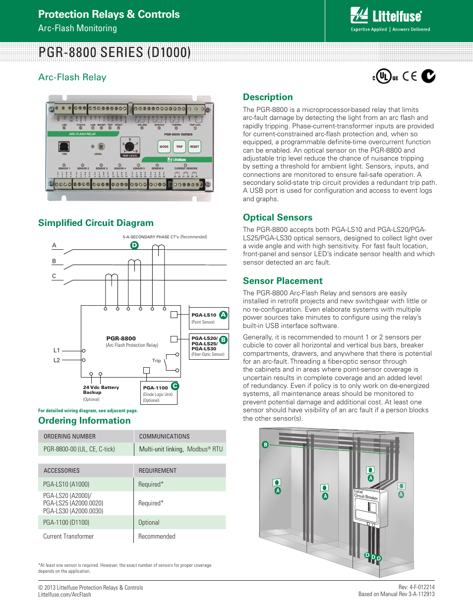 Littelfuse PGR-8800 Series User Manual | 2 pages