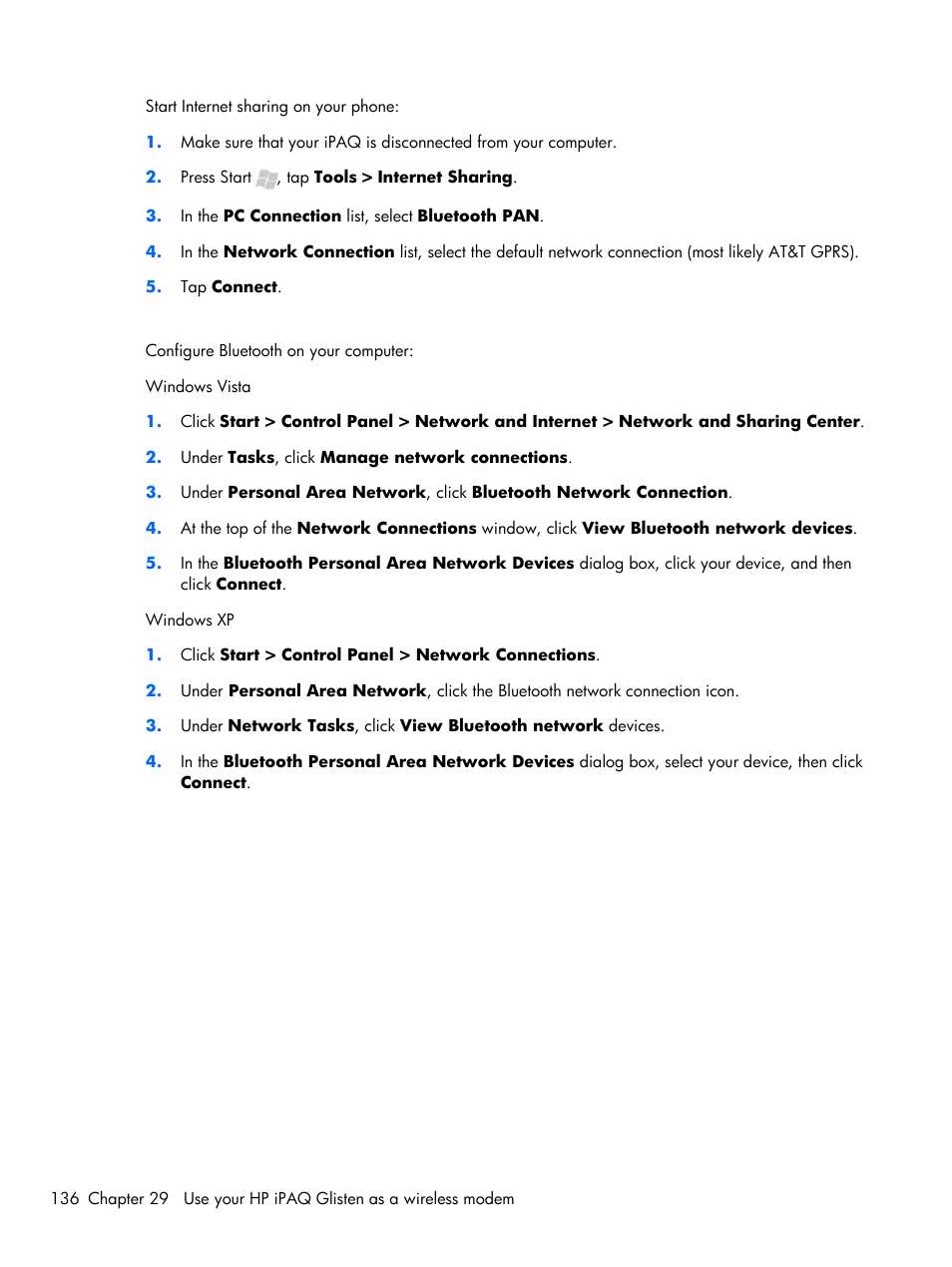 HP iPAQ Glisten-AT&T User Manual | Page 148 / 185