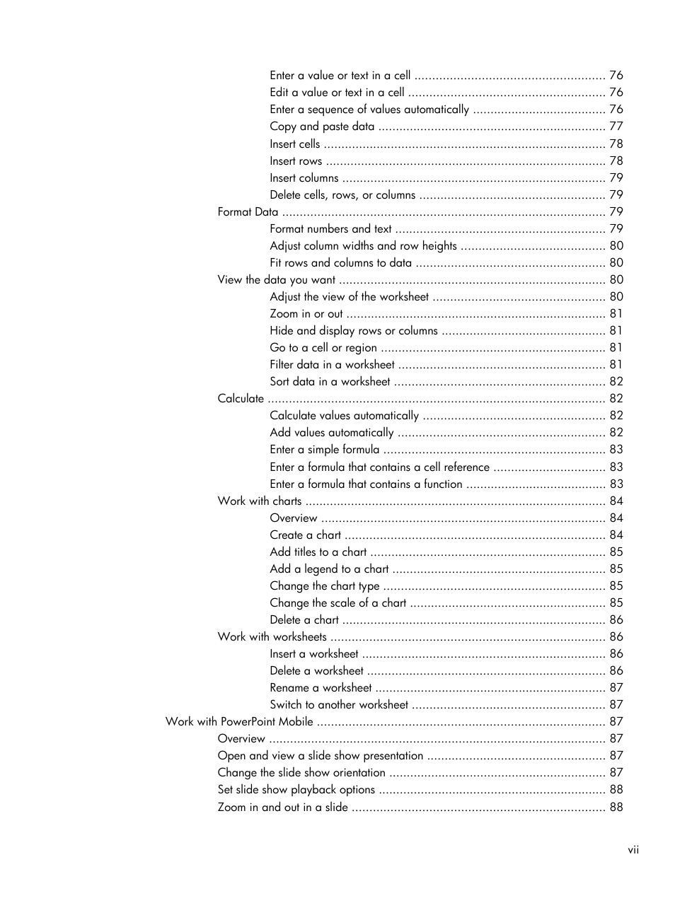 HP iPAQ Glisten-AT&T User Manual | Page 7 / 185