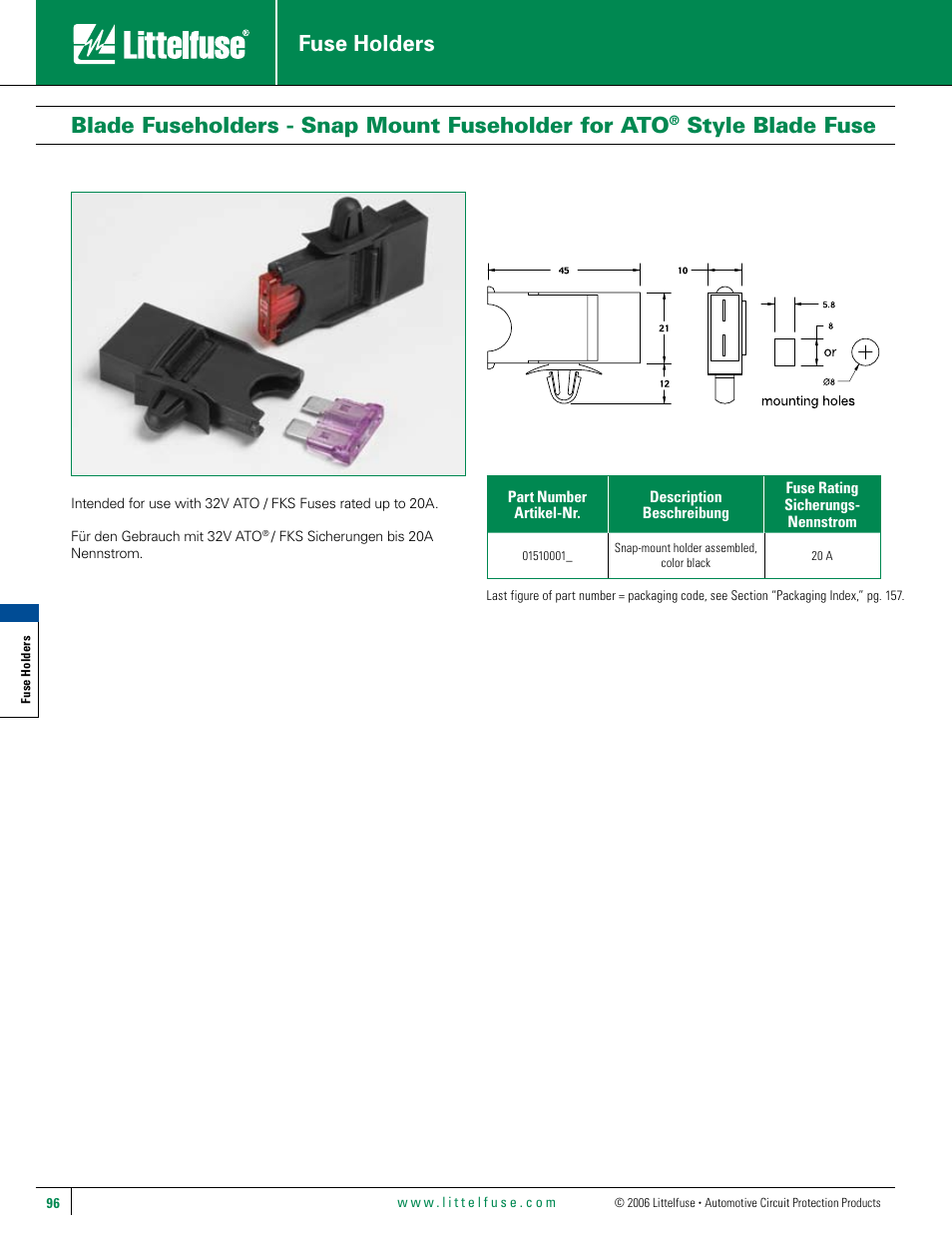 Littelfuse 151 Series User Manual | 1 page