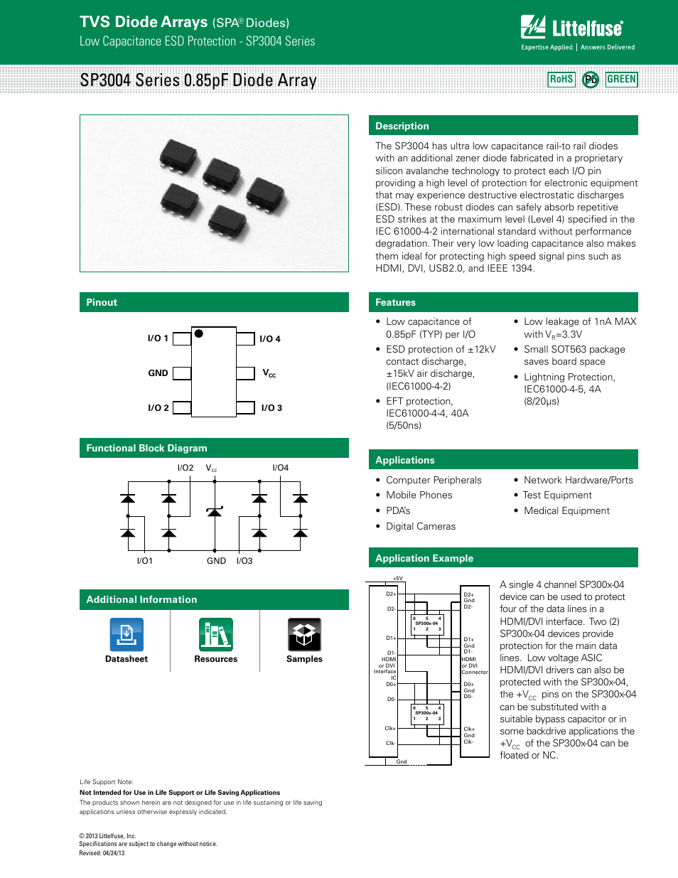 Littelfuse SP3004 Series User Manual | 4 pages