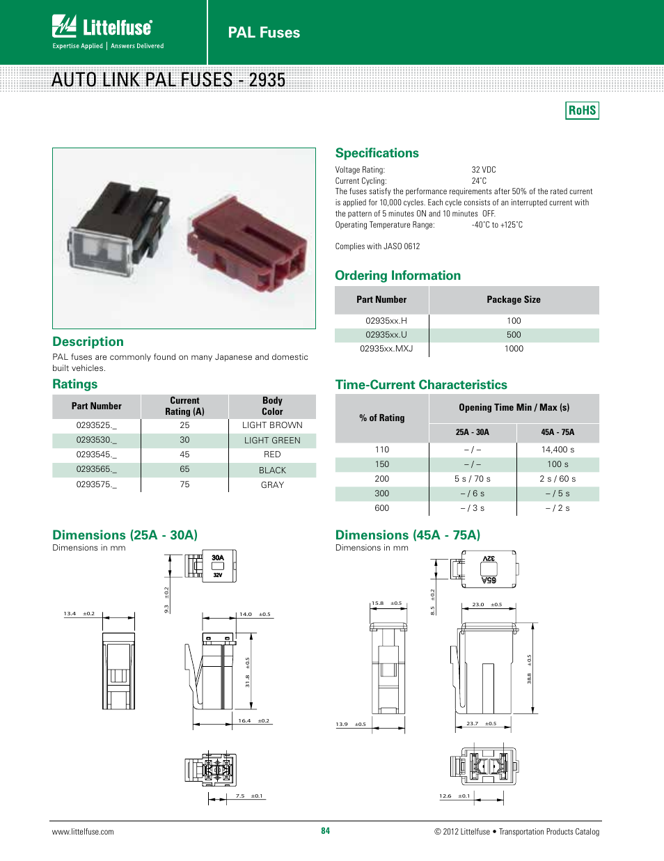 Littelfuse 2935 Series User Manual | 1 page