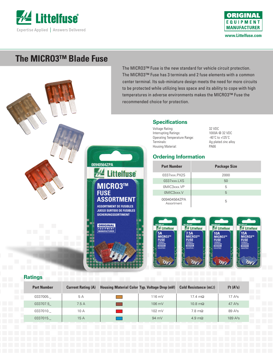 Littelfuse MICRO3 BP Series User Manual | 1 page