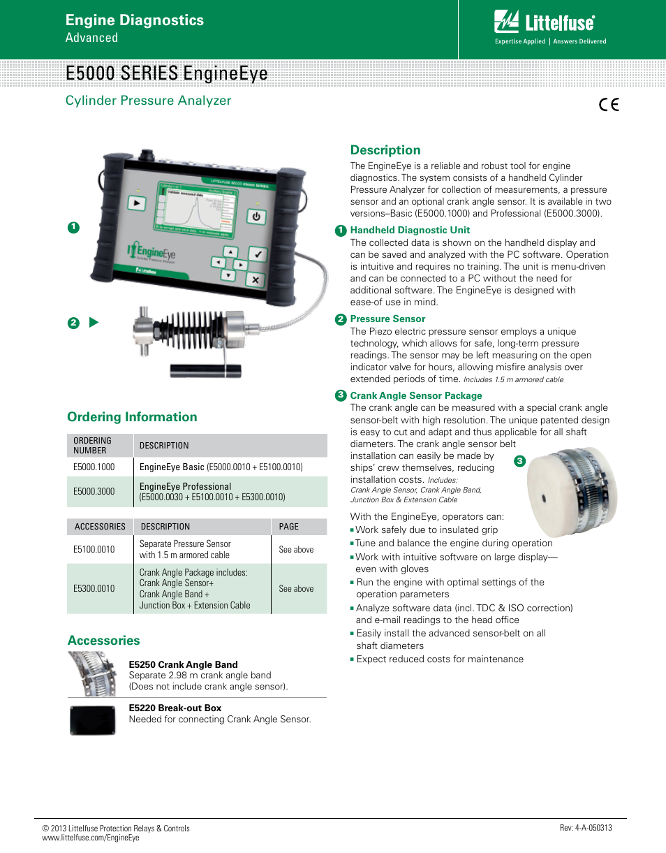 Littelfuse E5000 Accessories Series User Manual | 2 pages