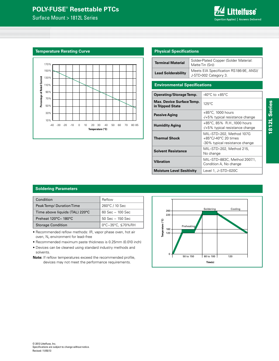 Poly-fuse, Resettable ptcs, Surface mount > 1812l series | 181 2l s eries | Littelfuse 1812L Series User Manual | Page 3 / 7