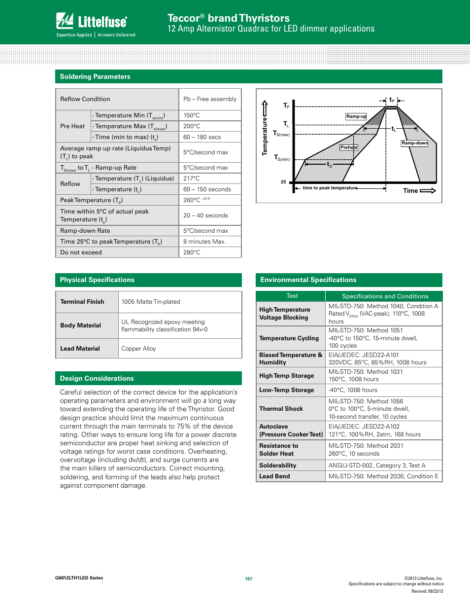 Teccor, Brand thyristors | Littelfuse Q6012LTH1LED Series User Manual | Page 5 / 6