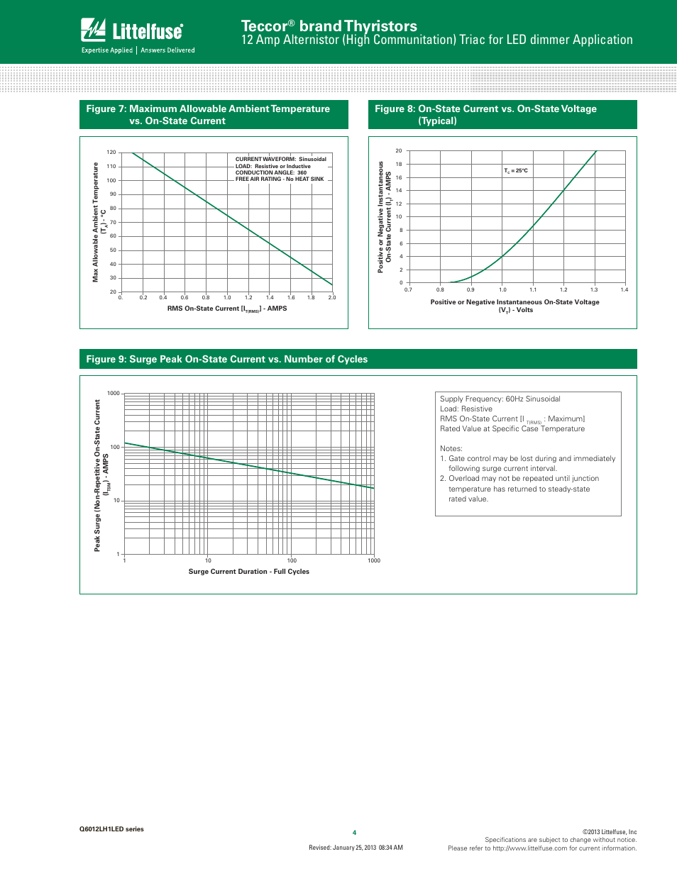 Teccor, Brand thyristors | Littelfuse Q6012LH1LED Series User Manual | Page 4 / 6