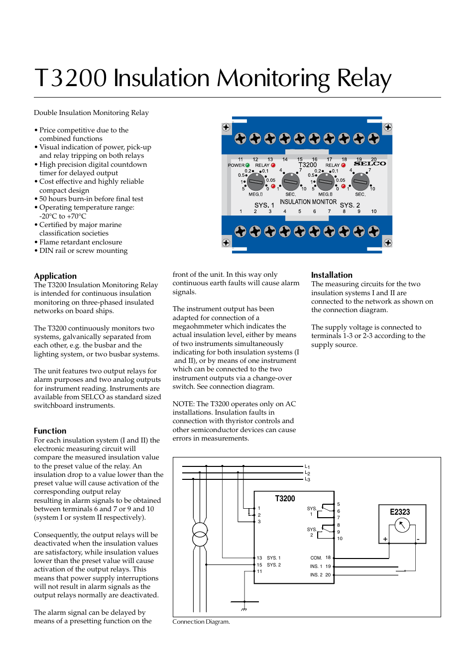 Littelfuse T3200 Series User Manual | 2 pages