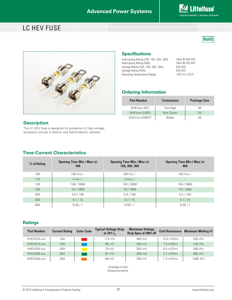 Littelfuse LC HEV Series User Manual | 2 pages