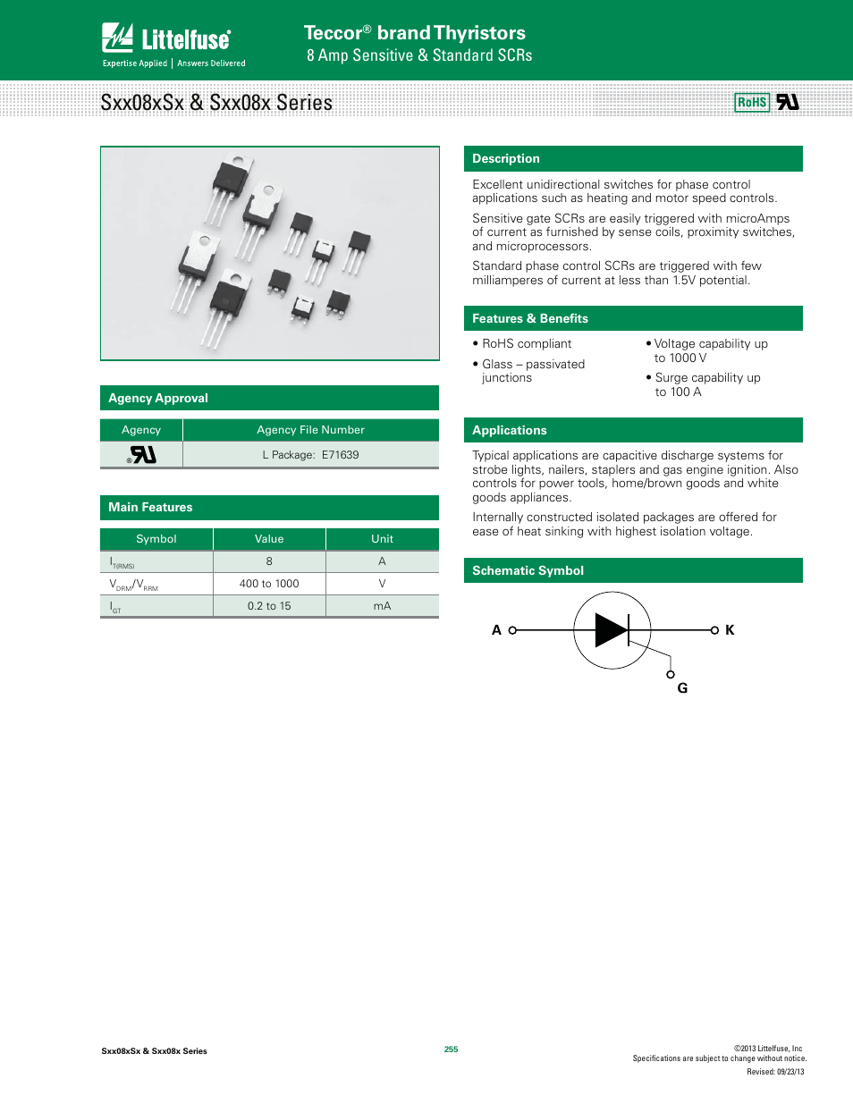 Littelfuse Sxx08x Series User Manual | 11 pages