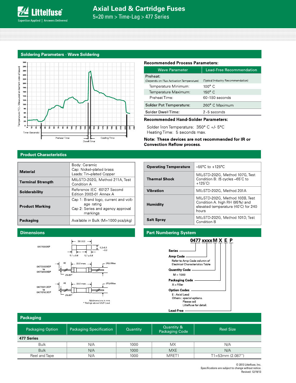 Axial lead & cartridge fuses | Littelfuse 477 Series User Manual | Page 3 / 3