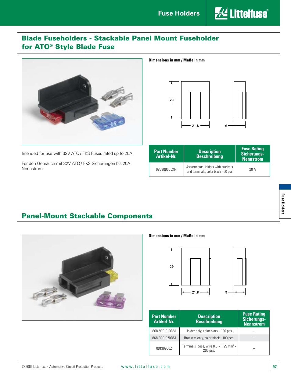 Littelfuse 868-900 Series User Manual | 1 page