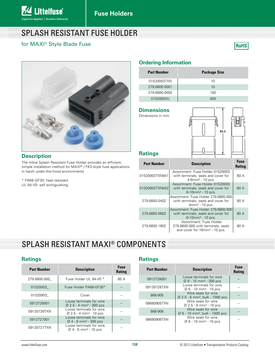 Littelfuse FHMaS Series User Manual | 1 page