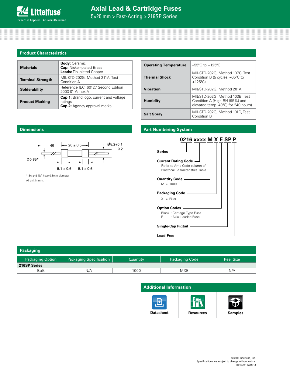 Axial lead & cartridge fuses | Littelfuse 216SP Series User Manual | Page 3 / 3