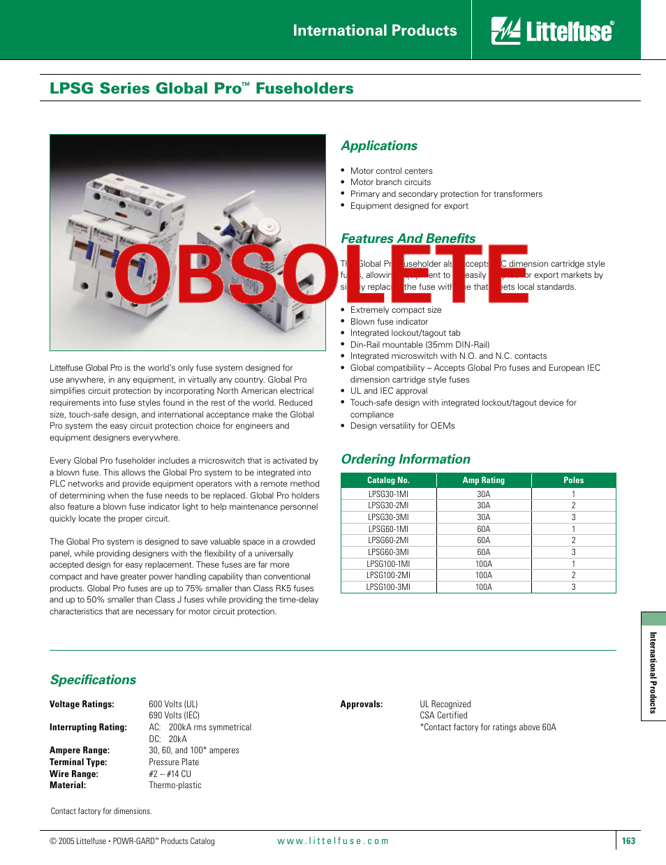 Littelfuse LPSG Series User Manual | 1 page