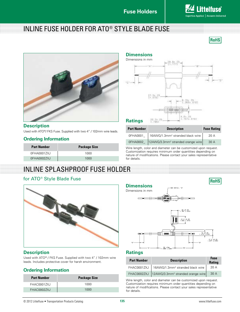 Littelfuse FHA Series User Manual | 1 page