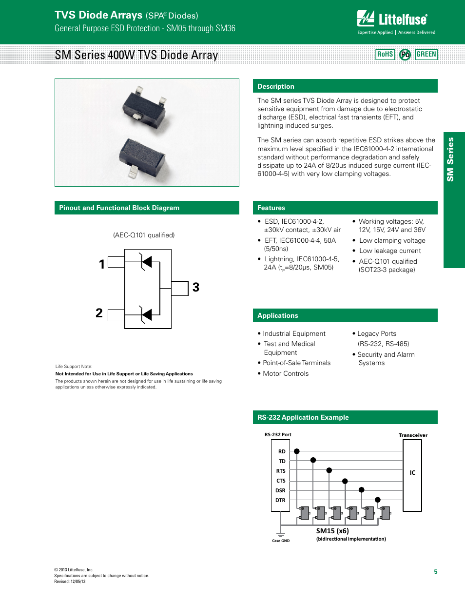 Littelfuse SM Series User Manual | 6 pages