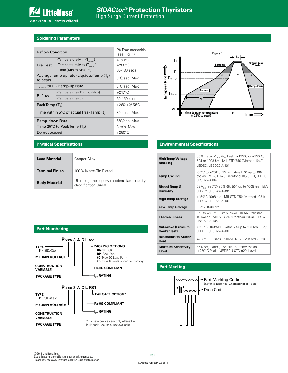 Sidactor, Protection thyristors, High surge current protection | Littelfuse SIDACtor Primary Protection Balanced Series TO-220 User Manual | Page 3 / 4