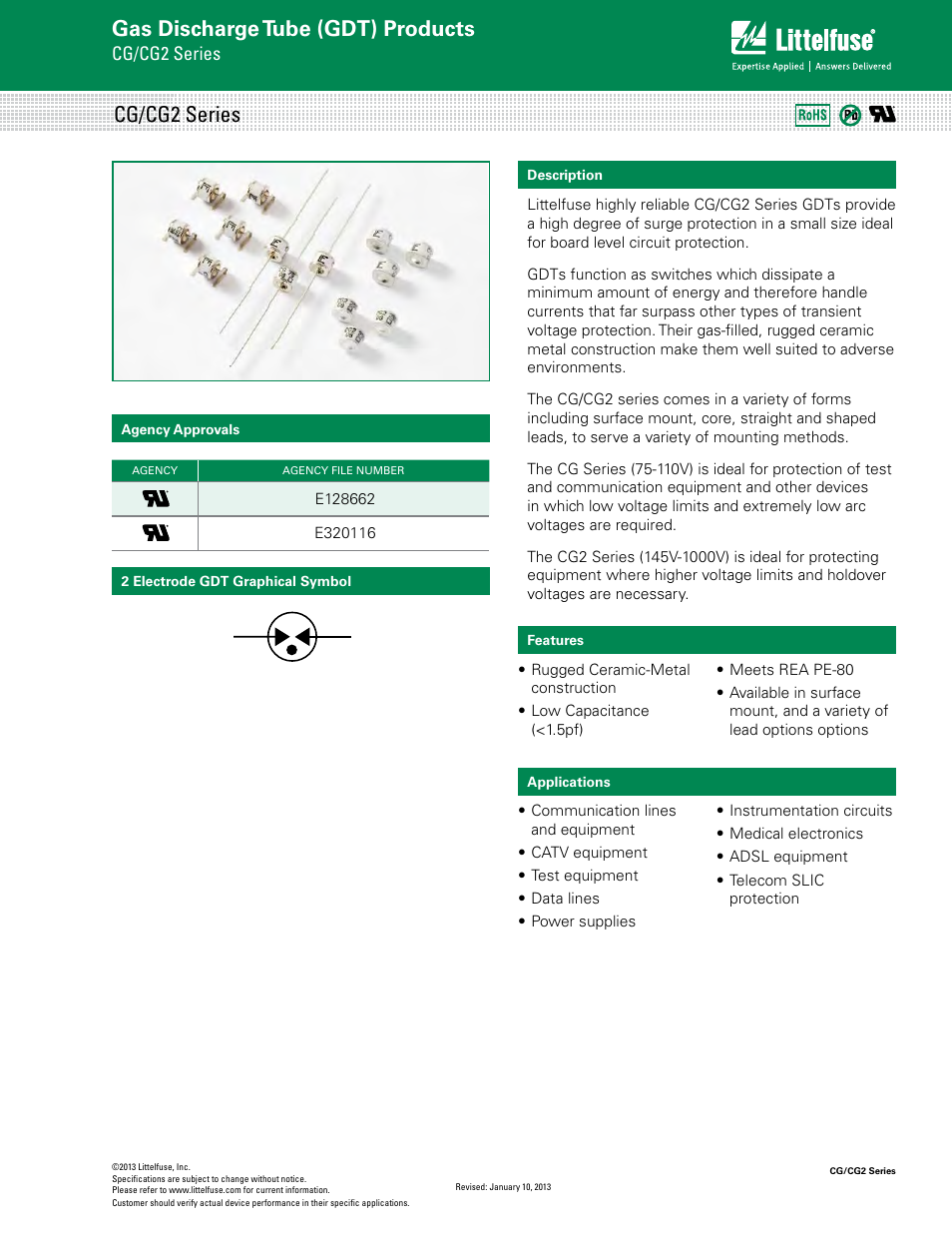 Littelfuse CG_CG2 SN Series User Manual | 6 pages