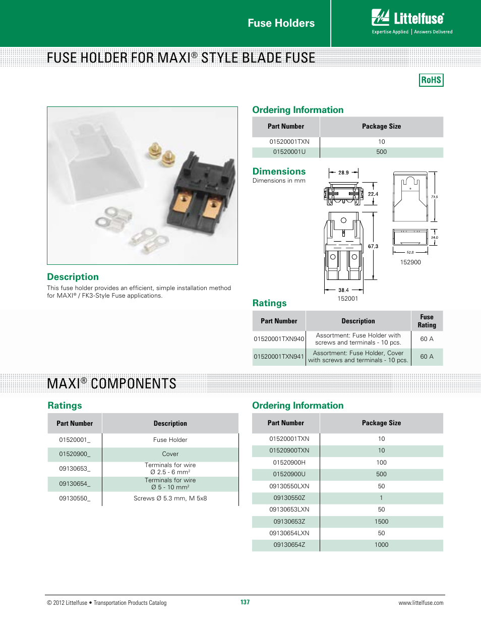 Littelfuse FHMa Series User Manual | 1 page