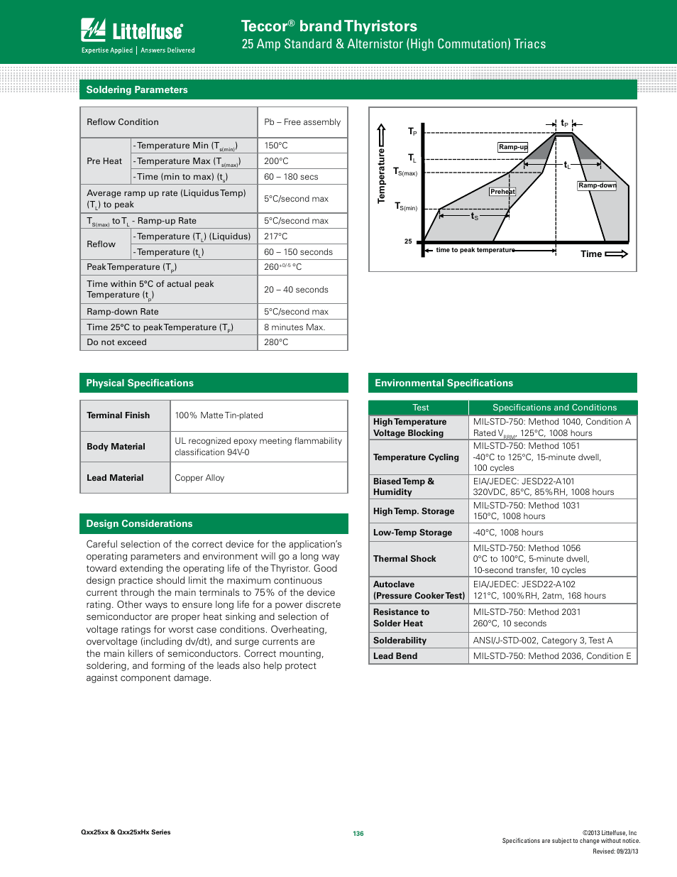 Teccor, Brand thyristors | Littelfuse Qxx25xx Series User Manual | Page 6 / 11
