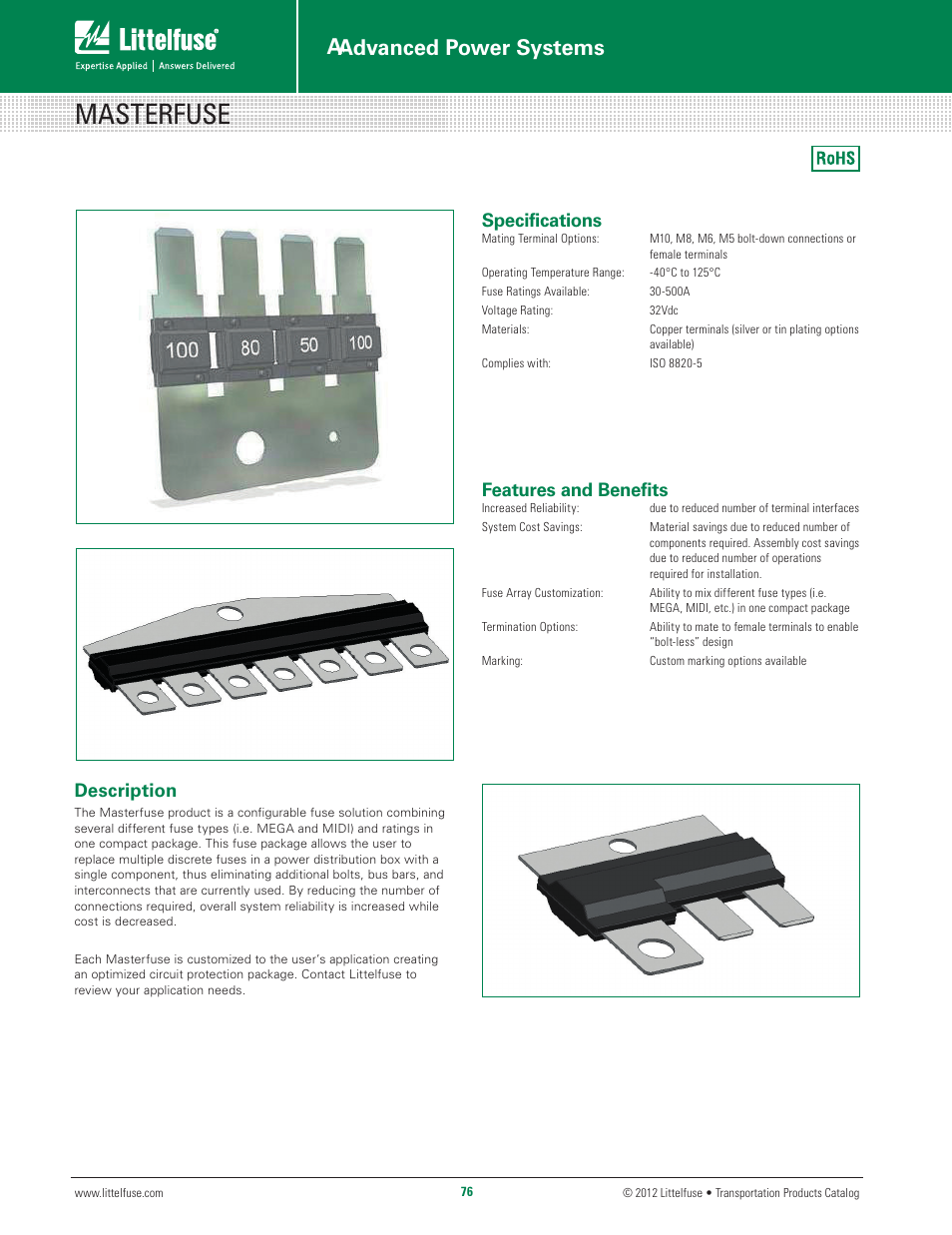Littelfuse Masterfuse Series User Manual | 1 page