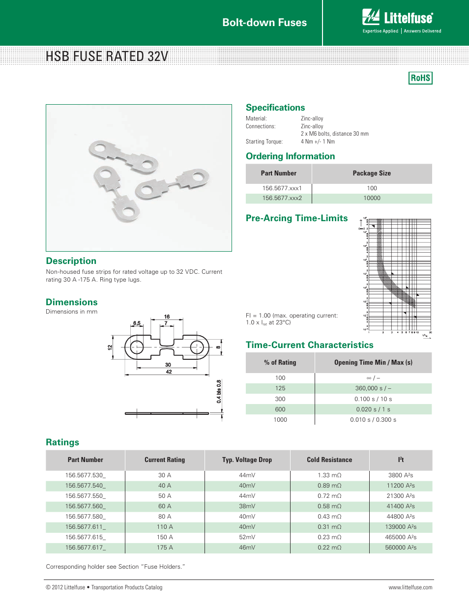 Littelfuse HSB Series User Manual | 1 page