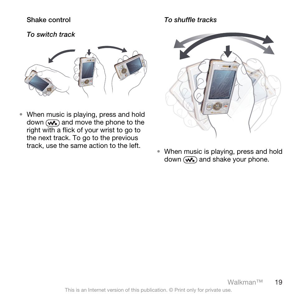 Sony Ericsson W705 User Manual | Page 21 / 85