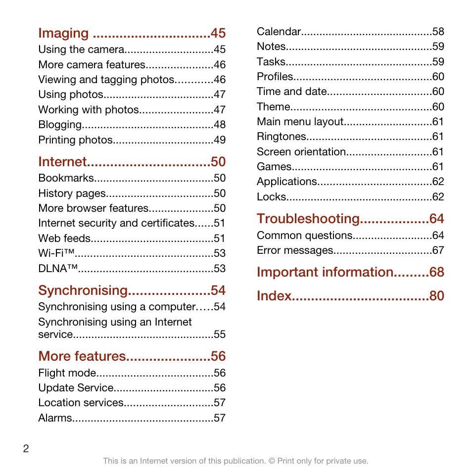 Sony Ericsson W705 User Manual | Page 4 / 85
